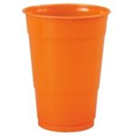 Creative Converting Orange 16 oz Plastic Cups – 20 ct