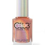 Color Club Halographic Hues Nail Polish, Peach, Cosmic Fate, .05 Ounce