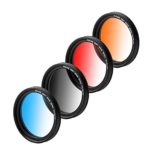 Zomei iPhone Graduated Lens Filter 37mm Professional 4 Pieces Camera Lens Filter Kit for iPhone 6S, 6S Plus, Samsung Galaxy, All Smartphones (Graduated Blue/Gray/Orange/Red)