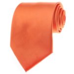 TopTie Mens Necktie Solid Color Orange Ties, Formal Neck ties, Gift Ideas
