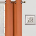 GorgeousHomeLinen (K54) 1 Bathroom Window Panel 30″ Wide X 54″ Lenght Silver Grommets Curtain Unlined Thermal Heavy Thick Insulated 100% Blackout Drape in Solid Colors (BRICK ORANGE)