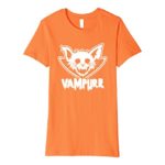 Womens Premium Light Color Halloween T-Shirt – Funny Vampire TShirt Medium Orange