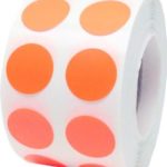 Color Coding Labels Orange Round Circle Dots For Organizing Inventory 1/2 Inch 1,000 Total Adhesive Stickers