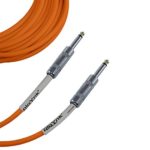 Ploynk 1/4 to 1/4 mono TS Instrument Straight Patch Cable 15 FT foot long Orange