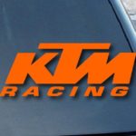 KTM Racing Car Window Vinyl Decal Sticker 5″ Wide (Color: Orange)