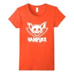 Womens Light Color Halloween T-Shirt – Halloween Vampire T-Shirt Large Orange