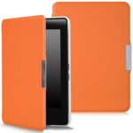 MoKo Case for Kindle Paperwhite, Premium Ultra Lightweight Shell Cover with Auto Wake / Sleep for Amazon All-New Kindle Paperwhite (Fits All 2012, 2013, 2015 and 2016 Versions), ORANGE
