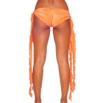 Neon Orange Ribbon Tie Bottoms