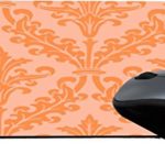Rikki Knight Light Orange Color Damask Design Lightning Series Gaming Mouse Pad (MPSQ-RK-1319)