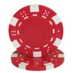 Brybelly 50 Clay Composite Striped Dice 11.5 Gram Poker Chips