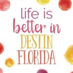 Life Is Better in Destin, Florida (6×9 Journal): Lined Writing Notebook, 120 Pages — Bright Multicolored Pink, Coral, Purple, Orange, Yellow Watercolor Dots with Florida 30A Beach Themed Message