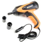 VOLL PLUS 12-Volt 1/2″ Electric Impact Wrench Gun Kit 5000 RPM w/ Sockets and Case Orange and Black Color