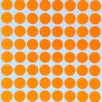 Color Coding Labels 1/2″ Round – Dot Stickers — Half inch rounds ORANGE sticker — 1200 pack