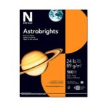 Astrobrights Color Paper, 8.5” x 11”, 24 lb / 89 gsm, Cosmic Orange, 500 Sheets