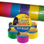 Bazic Fluorescent Colored Duct Tape, Assorted Colors, Pack of 6, 1.89-inch x 10 Yard