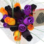 The Original Wooden Rose Black, Orange, and Purple Halloween Bouquets (2 Dozen) …