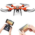 Holy Stone HS130 Wifi FPV Drone with Adjustable HD Video Camera RC Quadcopter with Altitude Hold, App Control,3D VR Headset Compatible, RTF and Easy to Fly for Beginner and Expert, Color Orange