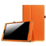 Fintie Folio Case for Fire HD 10 – Slim Fit Leather Standing Protective Cover with Auto Wake / Sleep for Amazon Fire HD 10 Tablet (10.1″ HD Display 5th Generation – 2015 release), Orange