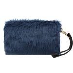 Eshion Women Elegant Clutch Bag Faux Fur Handbag Wallet Candy Color Clutch