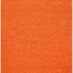 Shaggy Collection Solid Color Shag Area Rugs (Bright Orange, 5’x7′) (4017)