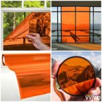 VViViD Transparent Colorful Vinyl Window Tinting Sheets (1.49ft x 5ft, Orange)