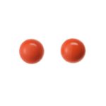 Color Works Orange Small Dome Earrings