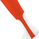TCK Sports Solid Color 9″ Baseball Softball Stirrup Socks, Orange, Large