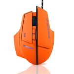 Werleo 7 Button High DPI Professional USB Wired Optical Computer Gaming Mouse with Changing LED Light High Precision Apple Mouse Ergonomic PC Game Mice for Laptop Macbook Pro Gamer Mac Windows Orange