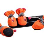 4 Pcs Cute Candy Color Pet Dog Puppy Shoes Boots Rain Boots ORANGE, NO.1