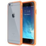 iPhone 6 Plus, 6s Plus 5.5″ Case, True Color Crystal Clear Transparent Hybrid Cover Hard Back + Soft Slim Thin Durable Protective Shockproof TPU Bumper Cover Skin [Ultra Clear Collection] – Orange