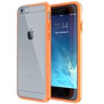 iPhone 6 6s Case, True Color Crystal Clear Transparent Hybrid Cover Hard Back + Soft Slim Thin Durable Protective Shockproof TPU Bumper Cover Skin [Ultra Clear Collection] – Orange
