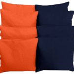 Regulation Size Cornhole Bags (Set of 8) – Choose Your Colors (Orange & Navy Blue)
