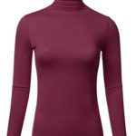 FLORIA Womens Long Sleeve Lightweight Turtleneck Top Pullover Sweater (S-3X)