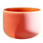 CVNC Orange Color D Note Navel Chakra 11″ Frosted Quartz Crystal Singing Bowl