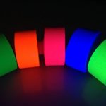 5 Roll Pack UV Neon Gaffers Tape 1″ 15 ft Rolls ALL Colors