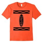 Men’s Halloween Crayon Costume T-Shirt | Multiple Colors Medium Orange