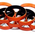 1 Dozen Multi-Pack Orange ColorSpray on Black Wristbands Bracelets Silicone Rubber – Select from a Variety of Colors (Orange on Black, Adult (8″ 202mm))