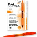 Pentel R.S.V.P. RT Colors New Retractable Ballpoint Pen, Medium Line, Orange Barrel, Orange Ink, Box of 12 (BK93CRF-F)