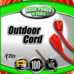 Coleman Cable 02309 16/3 Vinyl Outdoor Extension Cord, Orange, 100-Feet