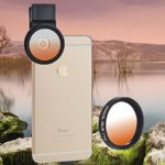 MY MIRACLE Gradual Color Lens Filter for Cellphone Lens with 37MM Filter Thread &Clip (Orange)