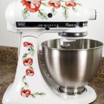 Orange Poppy Flowers Watercolor Kitchenaid Mixer Mixing Machine Decal Art Wrap