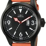 Invicta Men’s ‘Aviator’ Quartz Stainless Steel and Nylon Casual Watch, Color:Orange (Model: 19420)