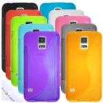 Eco-Fused Case Bundle for Samsung Galaxy S5 including 10 Flexible TPU Covers with S Line Design / Microfiber Cleaning Cloth (Hot Pink/Red/Purple/Blue/ Black/Smoke/Orange/ Green/ Clear/Light Blue)
