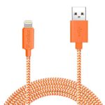 Lightning Cable, 6 Ft iPhone 6S Charger F-color Long Apple MFI Certified Nylon Braided Lightning to USB Cable for iPhone 6S 6 Plus 5S 5C 5 iPhone SE 2016, iPad Air 2 3 Mini 2 3 4 iPad Pro Orange