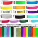 Goldistock 3/4″ Tyvek Wristbands The Ultimate Variety Pack 16 Colors – 320 Ct.- Green, Blue, Red, Orange, Yellow, Pink, Purple, Gold , Silver, Aqua, White, Black, Evergreen, Berry, Sky Blue, Sunrise