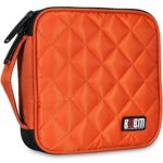 32 Capacity CD / DVD Wallet, 230D Space Twill Cover, Various Colors – Orange