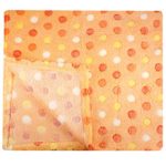 30×30 Inch Plush Fleece Baby Blanket – Assorted Colors Polka Dot Blankets by bogo Brands (Orange)