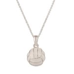 Lureme Fashion Style Silver Tone Enamel Volleyball Basketball Football Soccer Pendant Necklace (01003111-ball)