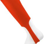 TCK Sports Solid Color 7″ Baseball Softball Stirrup Socks, Orange, Large