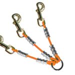 3 Way Cable Dog Lead Leash Splitter (Orange)